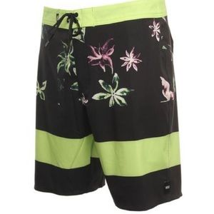 💙 ERA BOARDSHORT SWIM SHORTS BLACK NEON GREEN TRUNKS BRAND NEW VANS 😍
